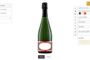 Champagne Julie Nivet : personnalisation des étiquettes
